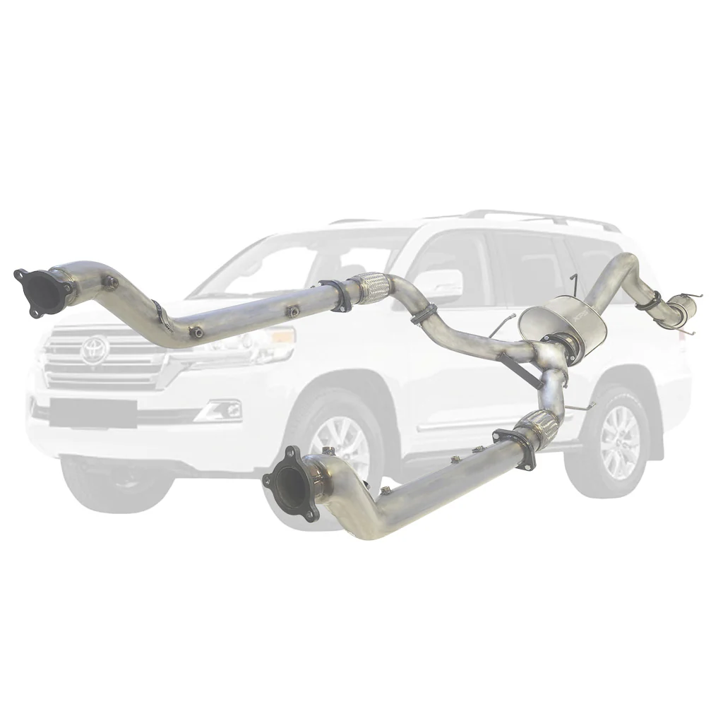 Toyota LandCruiser 200 Series 4.5L (2016-On) Twin 3" to Single 4" Stainless Steel Turbo Back DPF Delete Exhausts - Image 5