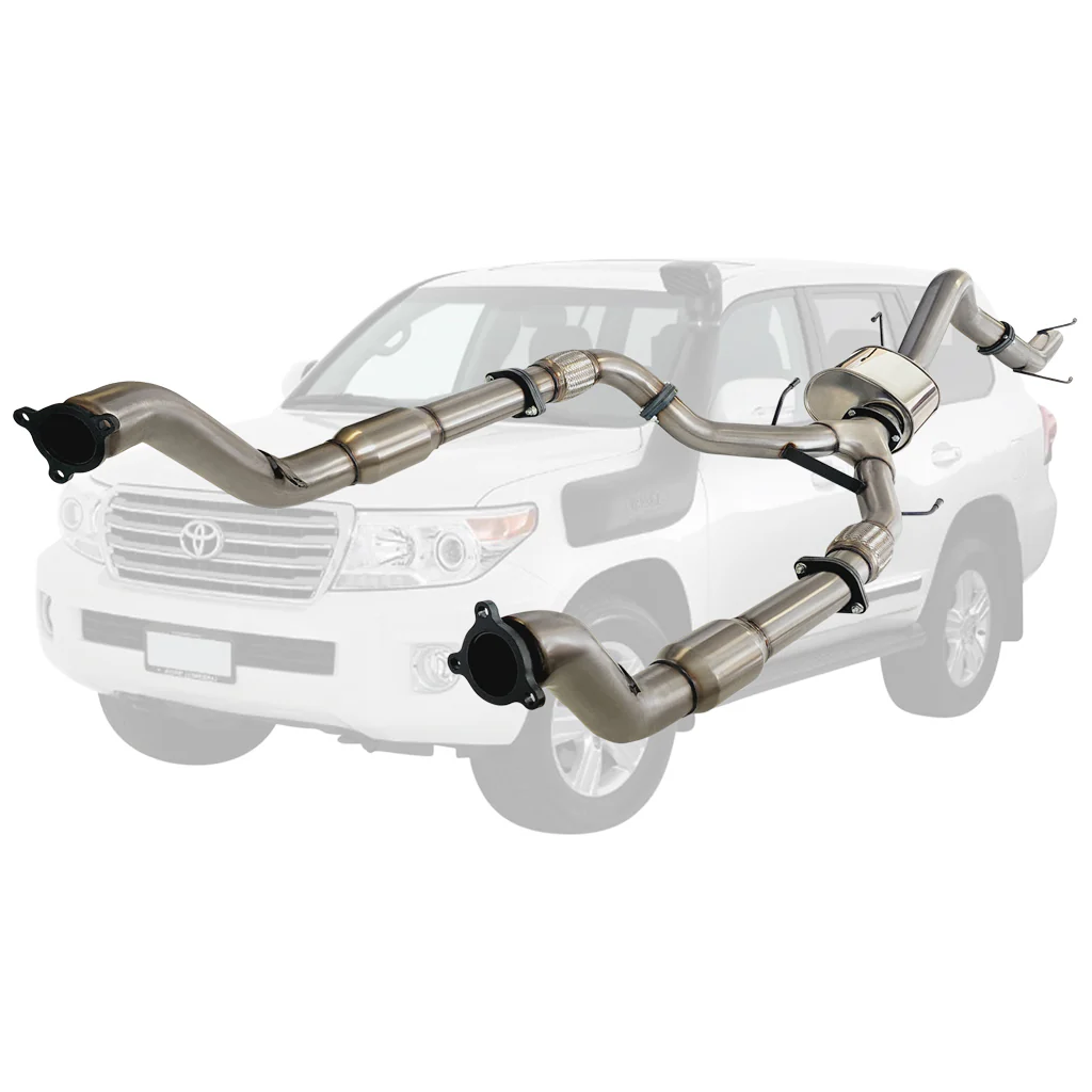 Toyota Landcruiser 200 Series V8 Wagon Twin 3 Inch Into 4 Inch Turbo Back Exhaust - Image 2