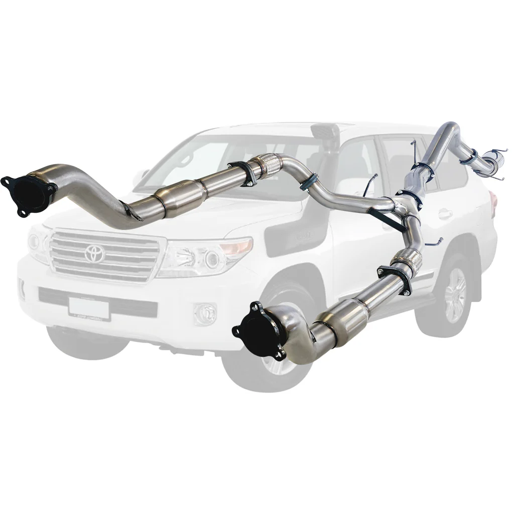 Toyota Landcruiser 200 Series V8 Wagon Twin 3 Inch Into 4 Inch Turbo Back Exhaust - Image 3