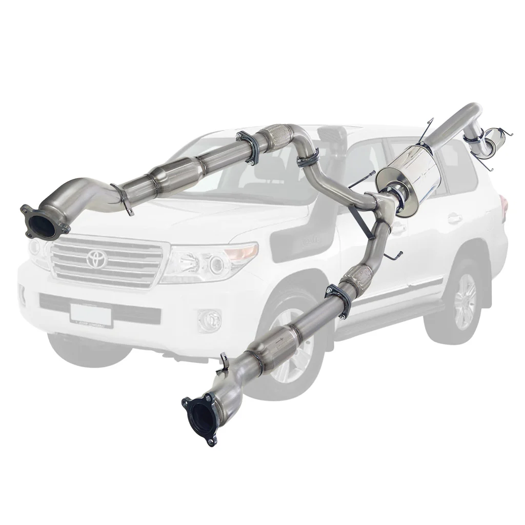 Toyota Landcruiser 200 Series V8 Wagon Twin 3 Inch Into 4 Inch Turbo Back Exhaust - Image 4