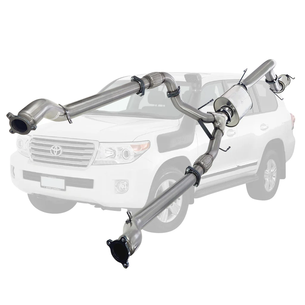 Toyota Landcruiser 200 Series V8 Wagon Twin 3 Inch Into 4 Inch Turbo Back Exhaust - Image 5