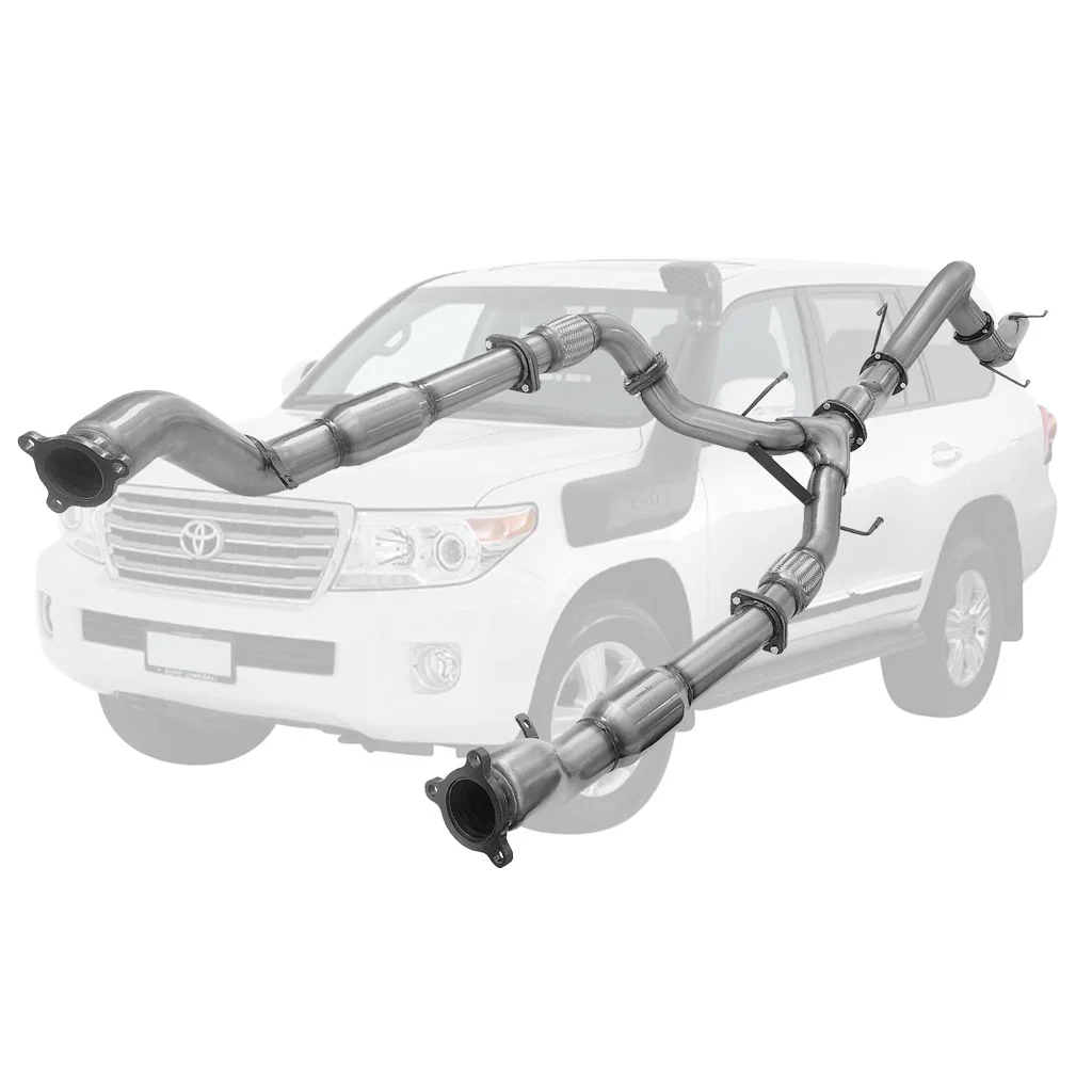Toyota Landcruiser 200 Series V8 Wagon Twin 3 Inch Into 4 Inch Turbo Back Exhaust - Image 7