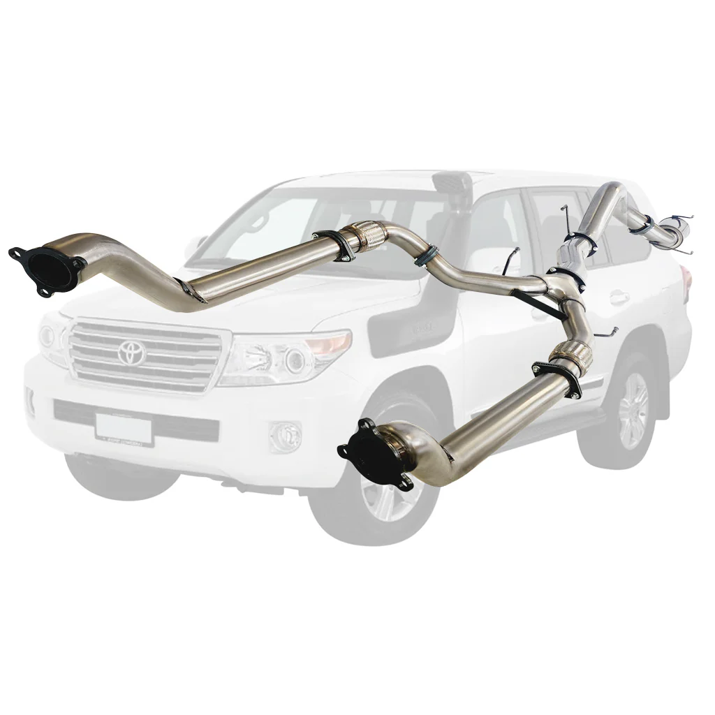 Toyota Landcruiser 200 Series V8 Wagon Twin 3 Inch Into 4 Inch Turbo Back Exhaust - Image 8