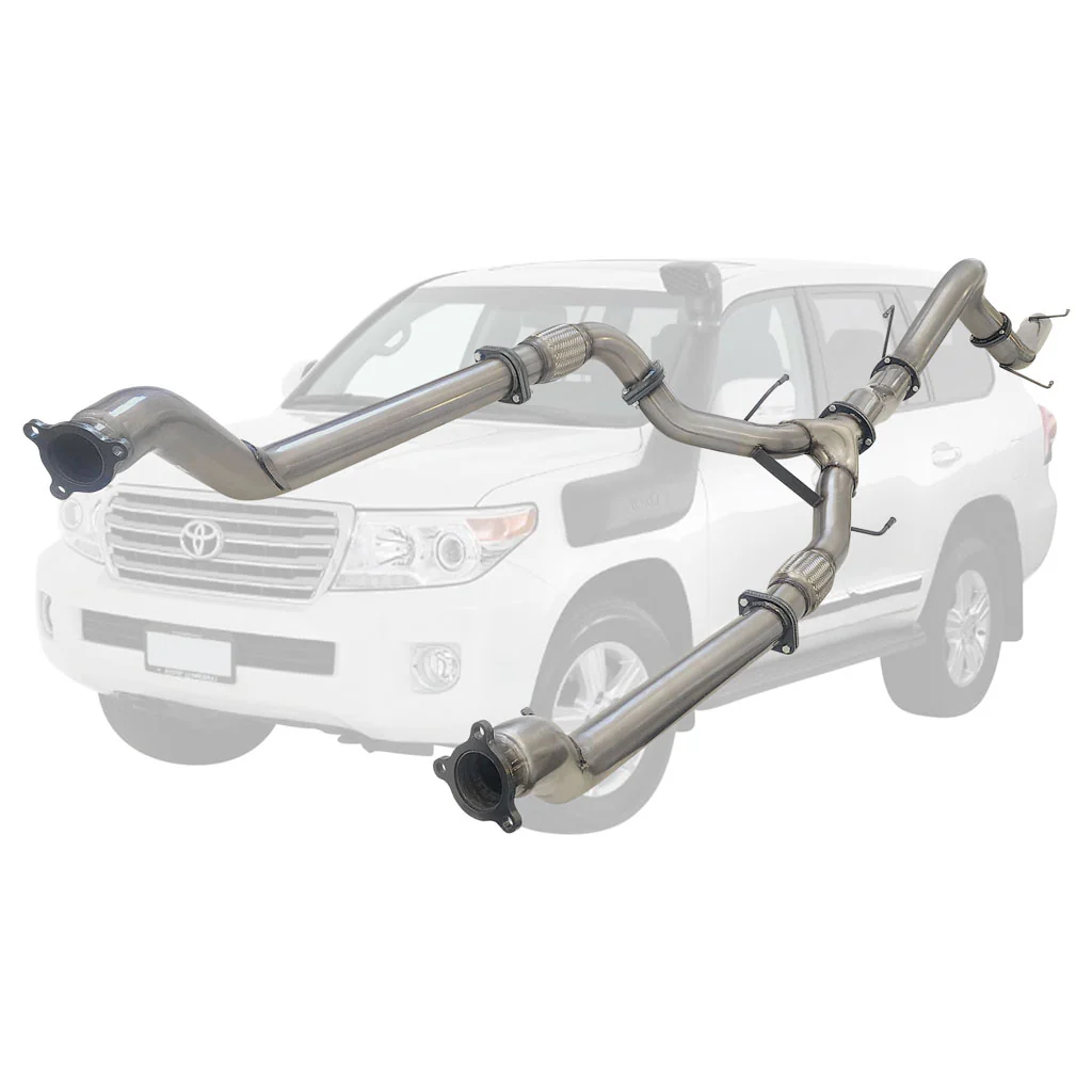 Toyota Landcruiser 200 Series V8 Wagon Twin 3 Inch Into 4 Inch Turbo Back Exhaust - Image 9