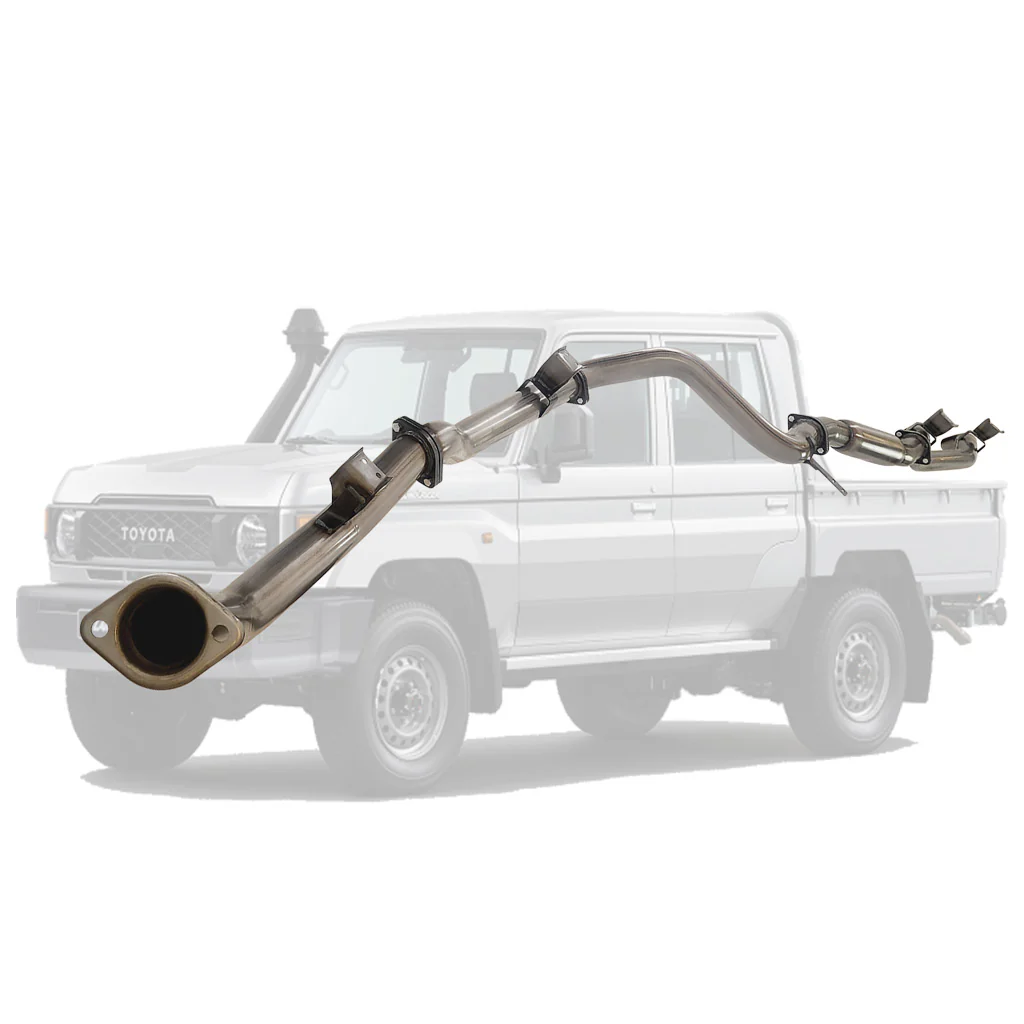 Toyota Landcruiser 79 Series GDJ79 Dcab Ute 2.8L 2023 On 3" Stainless DPF Back Exhaust - Image 2