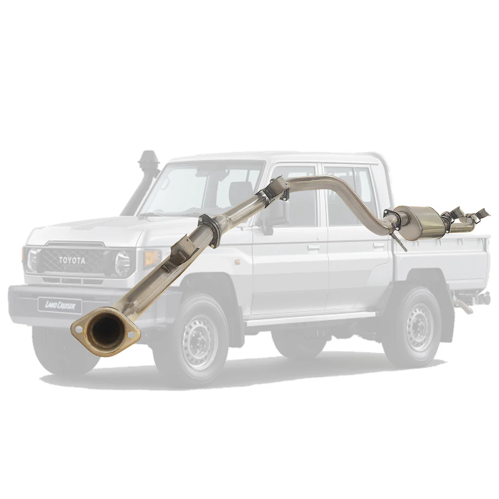 Toyota Landcruiser 79 Series GDJ79 Dcab Ute 2.8L 2023 On 3" Stainless DPF Back Exhaust - Image 3