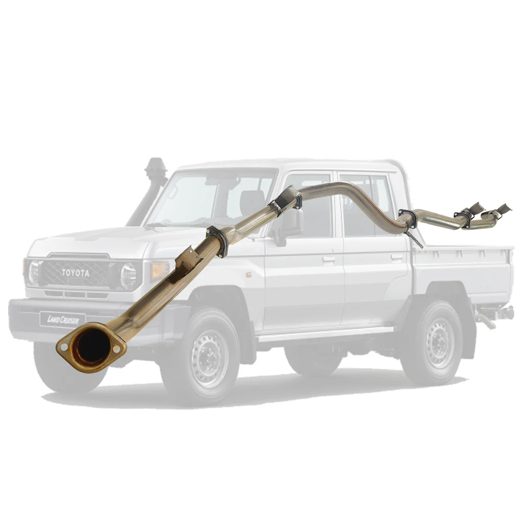 Toyota Landcruiser 79 Series GDJ79 Dcab Ute 2.8L 2023 On 3" Stainless DPF Back Exhaust - Image 4