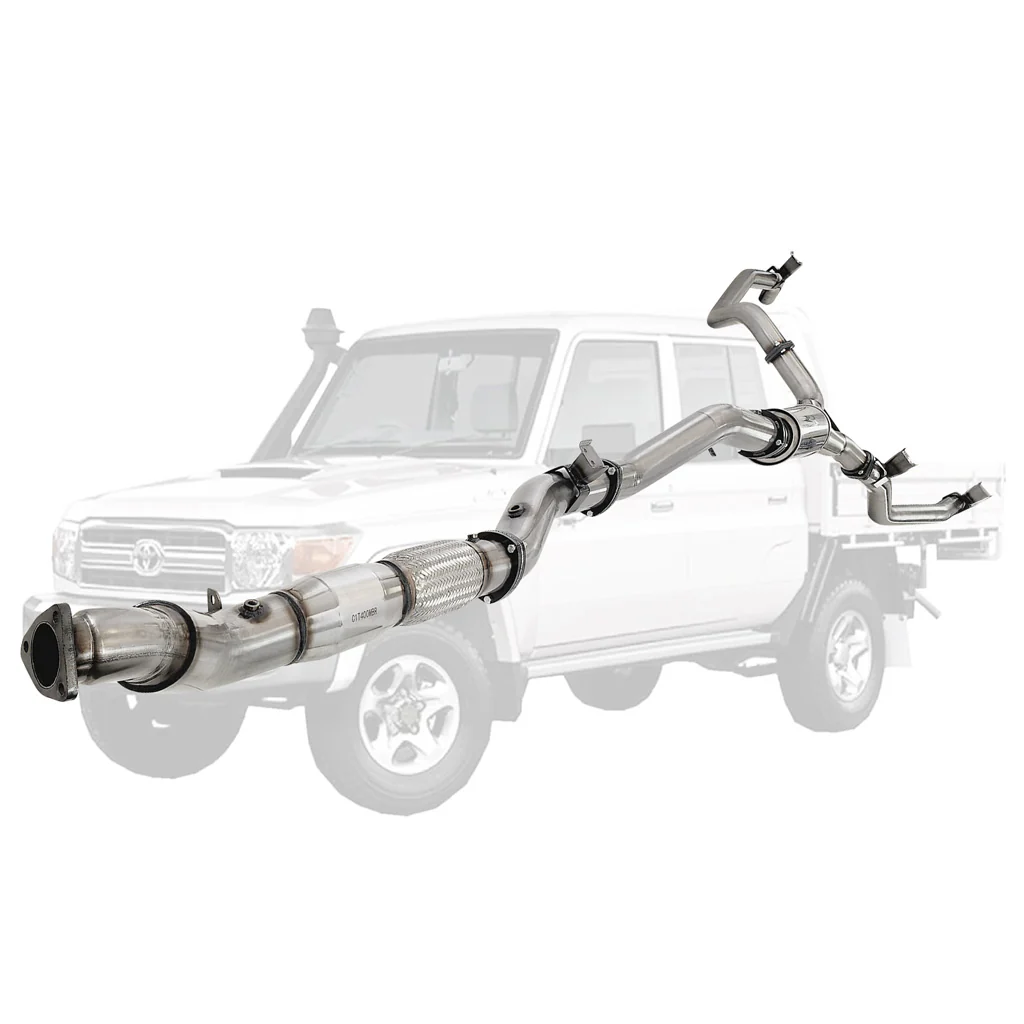 Toyota Landcruiser 79 Series VDJ79 4.5L V8 4 Inch Single into Twin 3 Inch Turbo Back DPF Delete - Image 2