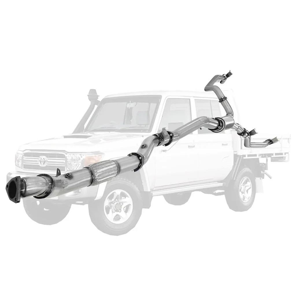 Toyota Landcruiser 79 Series VDJ79 4.5L V8 4 Inch Single into Twin 3 Inch Turbo Back DPF Delete - Image 3