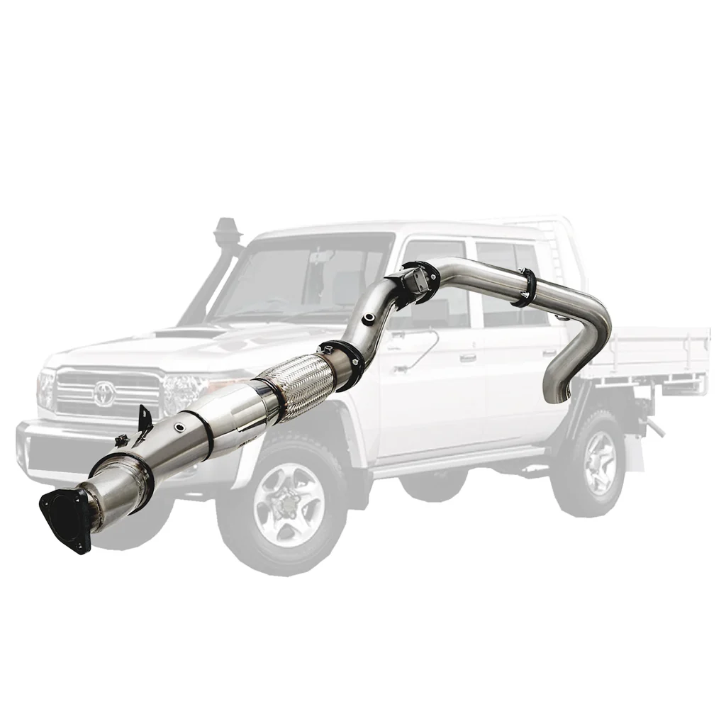 Toyota Landcruiser 79 Series VDJ79 UTE 4.5L V8 2016-On 4 Inch Stainless Turbo Back DPF Model Exhaust - Image 4