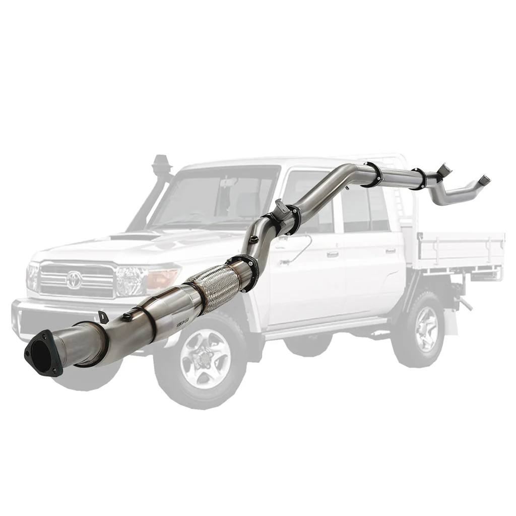 Toyota Landcruiser 79 Series VDJ79 UTE 4.5L V8 2016-On 4 Inch Stainless Turbo Back DPF Model Exhaust - Image 5