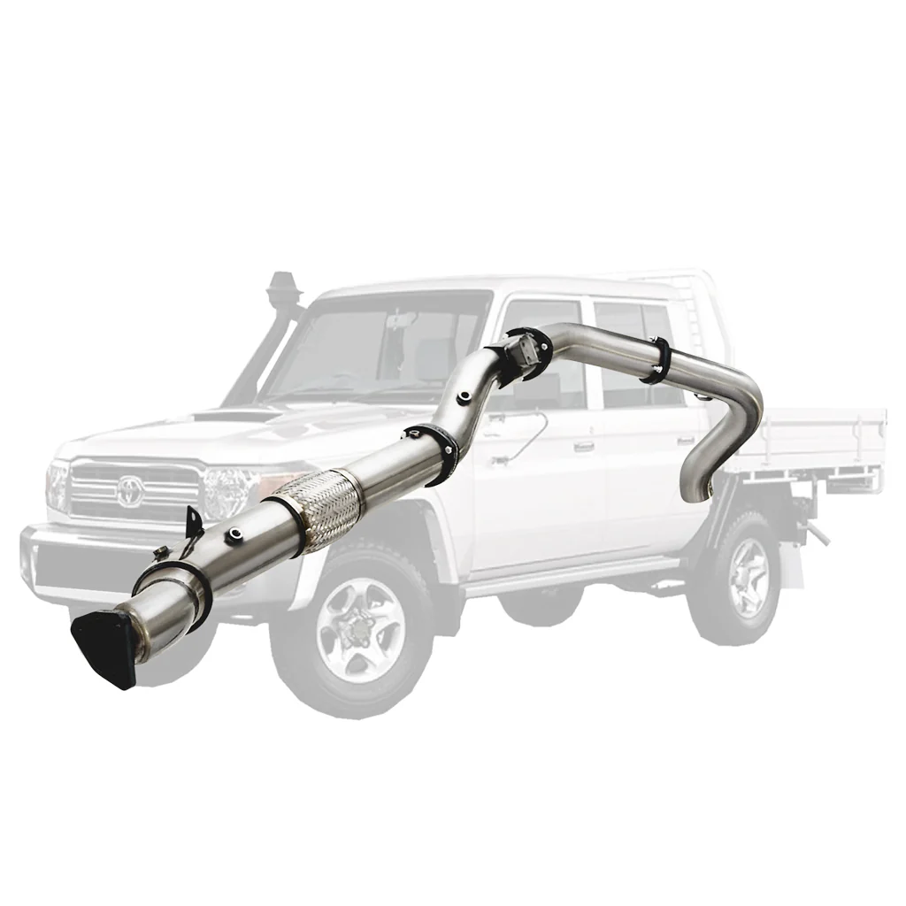 Toyota Landcruiser 79 Series VDJ79 UTE 4.5L V8 2016-On 4 Inch Stainless Turbo Back DPF Model Exhaust - Image 6