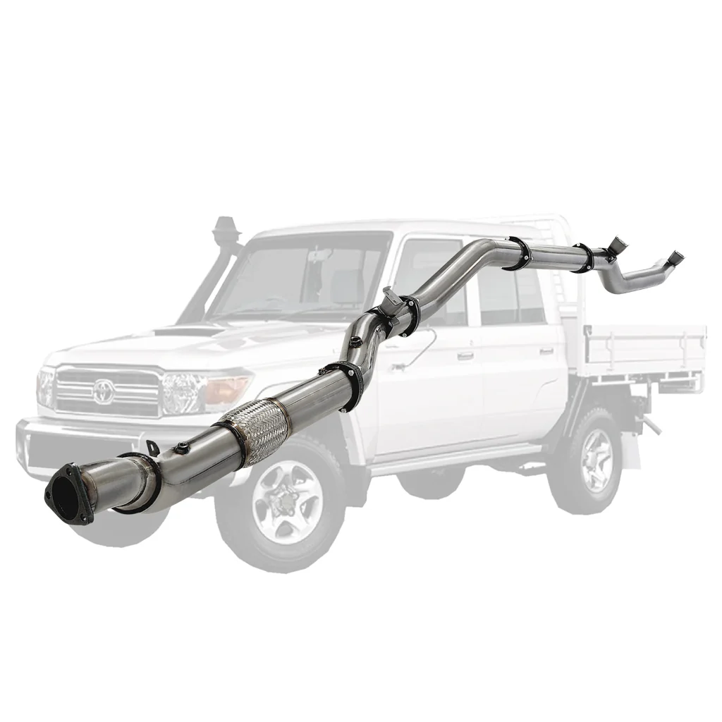 Toyota Landcruiser 79 Series VDJ79 UTE 4.5L V8 2016-On 4 Inch Stainless Turbo Back DPF Model Exhaust - Image 7