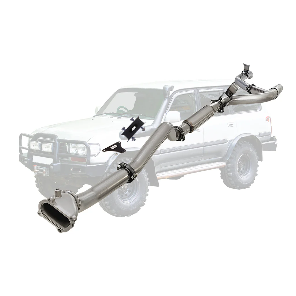 Toyota Landcruiser 80 Series 4.2L 1HD 3 Inch Turbo Back Exhaust with Cast Dump Pipe 1990 - 1998 - Image 3