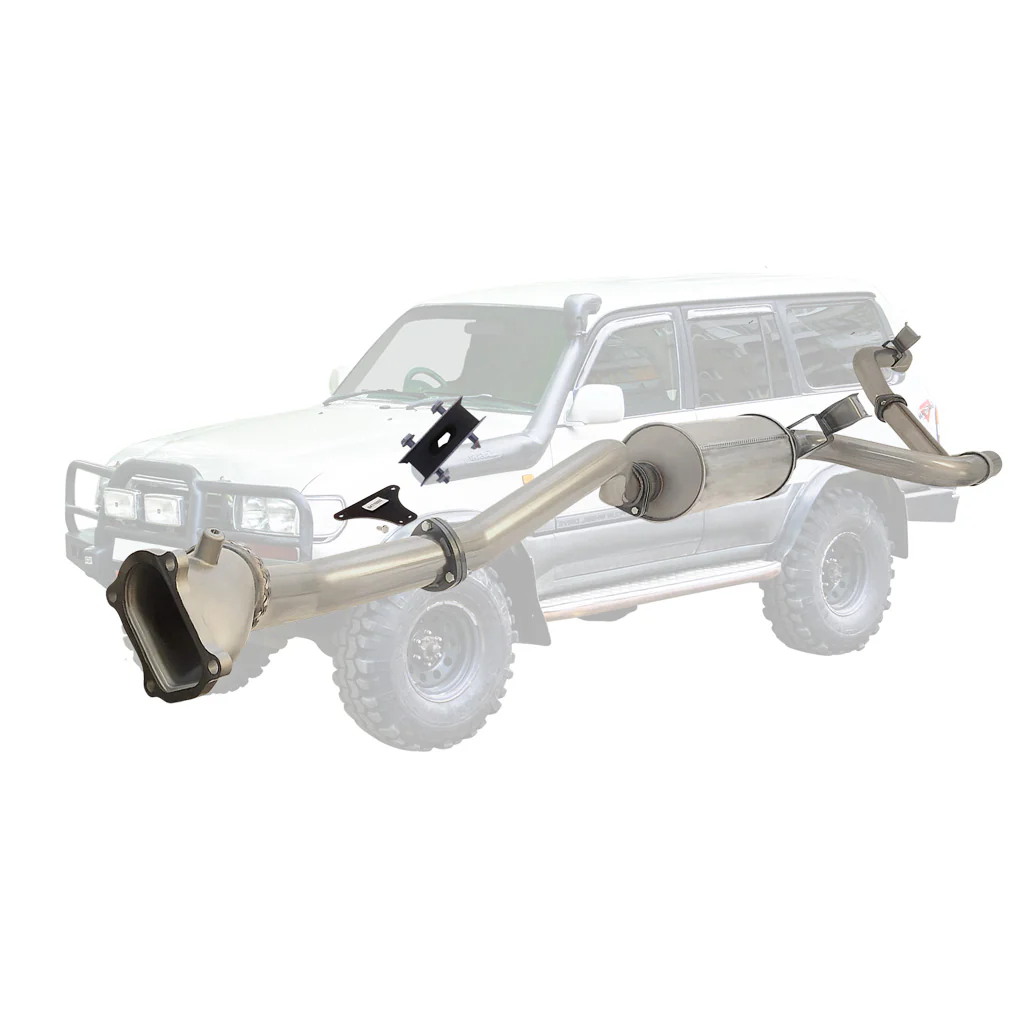 Toyota Landcruiser 80 Series 4.2L 1HD 3 Inch Turbo Back Exhaust with Cast Dump Pipe 1990 - 1998 - Image 5
