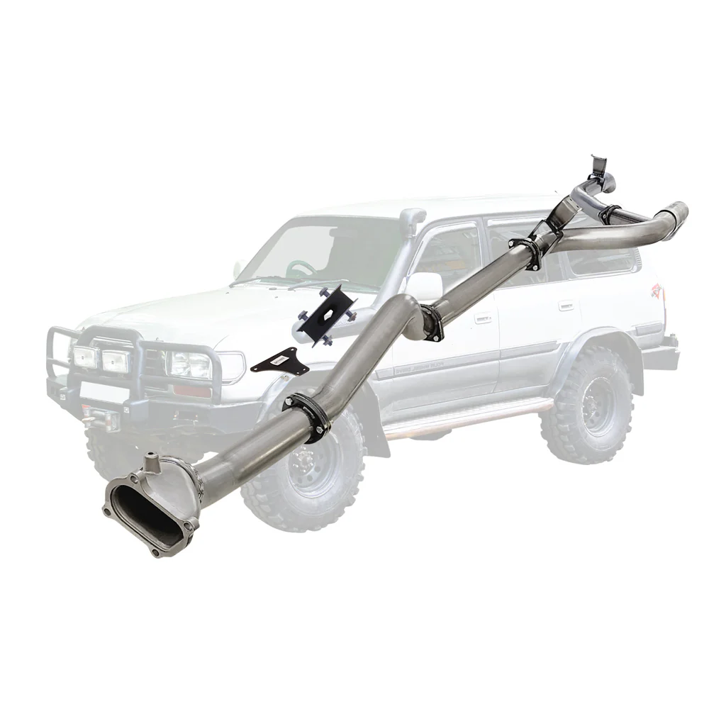 Toyota Landcruiser 80 Series 4.2L 1HD 3 Inch Turbo Back Exhaust with Cast Dump Pipe 1990 - 1998 - Image 7