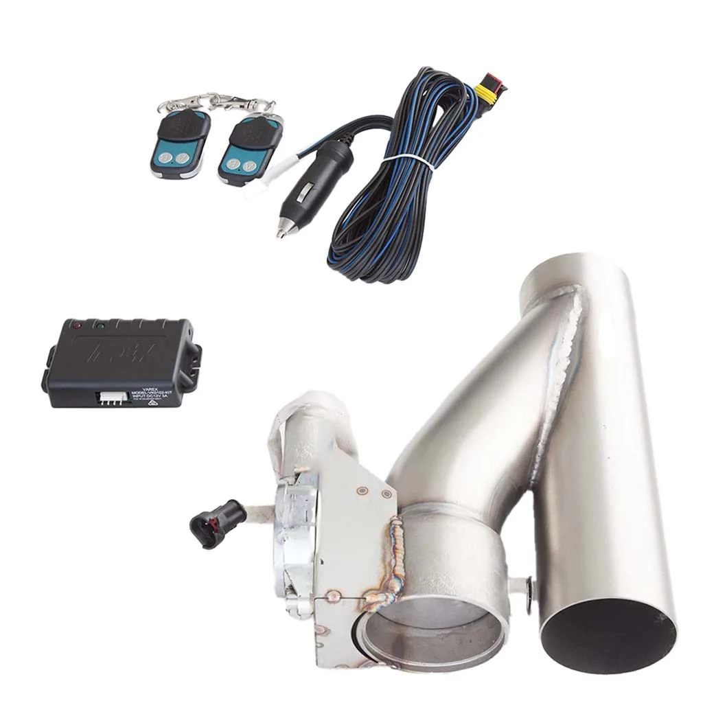 XFORCE Electric Stainless Steel Exhaust Cut Out Valve Kit With Remote 4 Inch **** Special Order Item ****