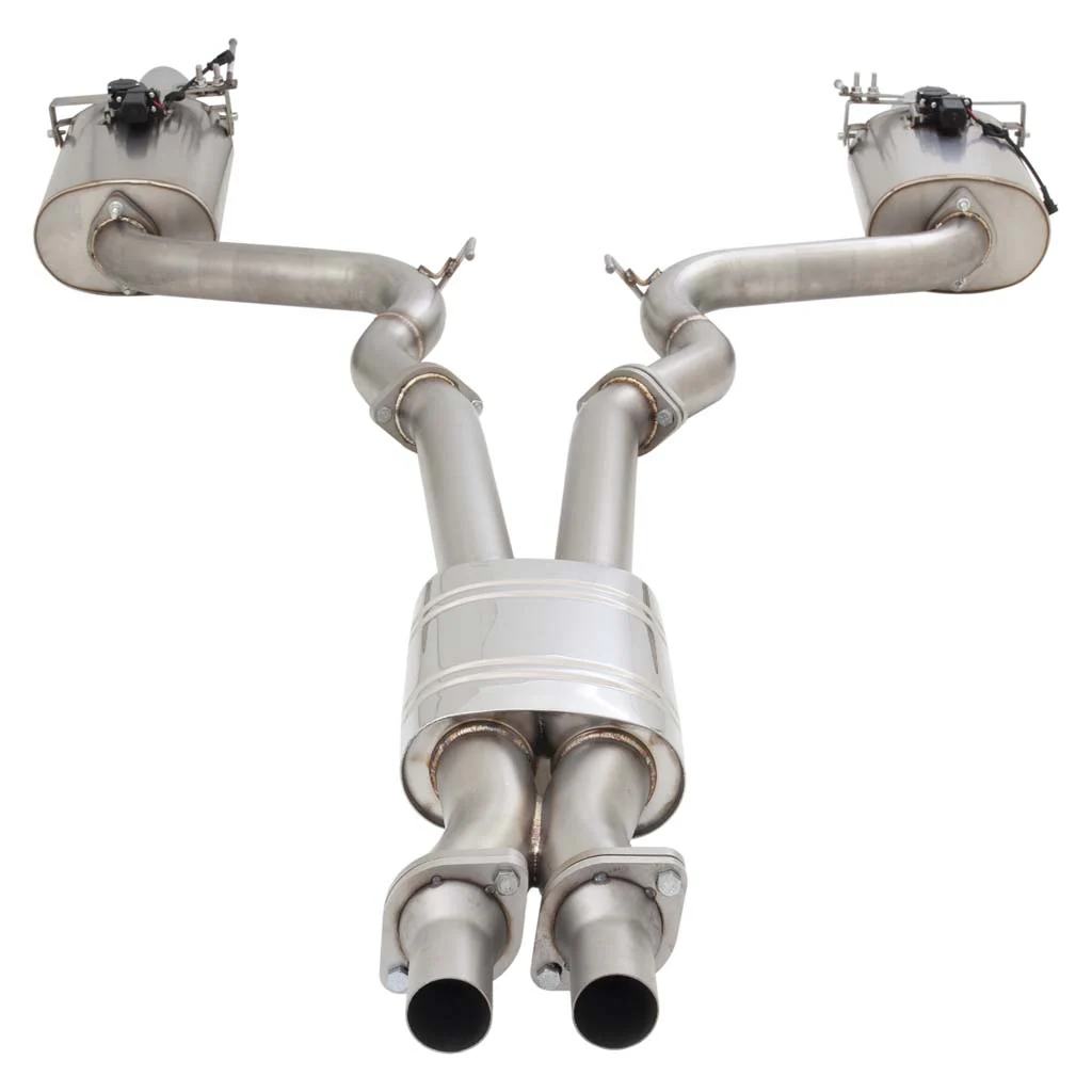 XFORCE Twin 3" Catback Exhaust Stainless Ford Mustang GT 5L V8 Varex Rear Muff - Image 3